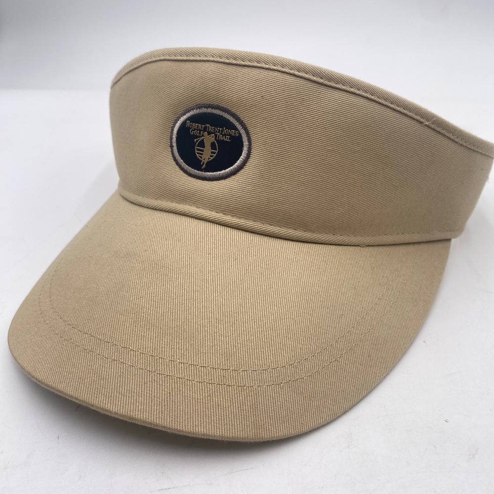 ROBERT TRENT JONES Ahead Golf Trail‎ Visor Unisex OS Tan Khaki Cotton Adjustable